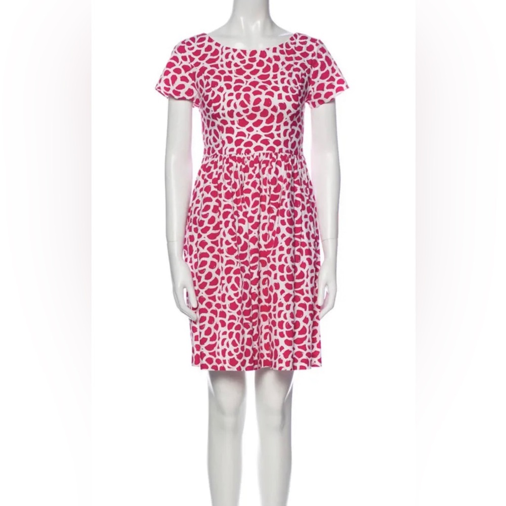 Oscar de la Renta Pink Floral Cotton Dress, size 2. Excellent condition!